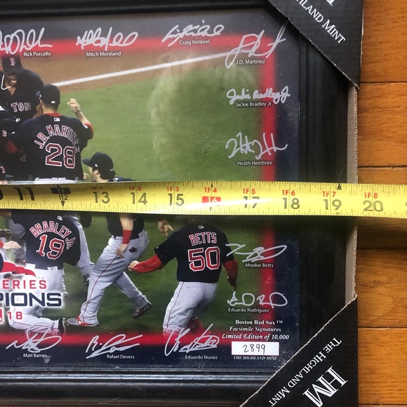 Man Cave Boston Red Sox 2018 World Series Framed Photo Highland Mint Ltd. Ed. - Picture 6 of 10
